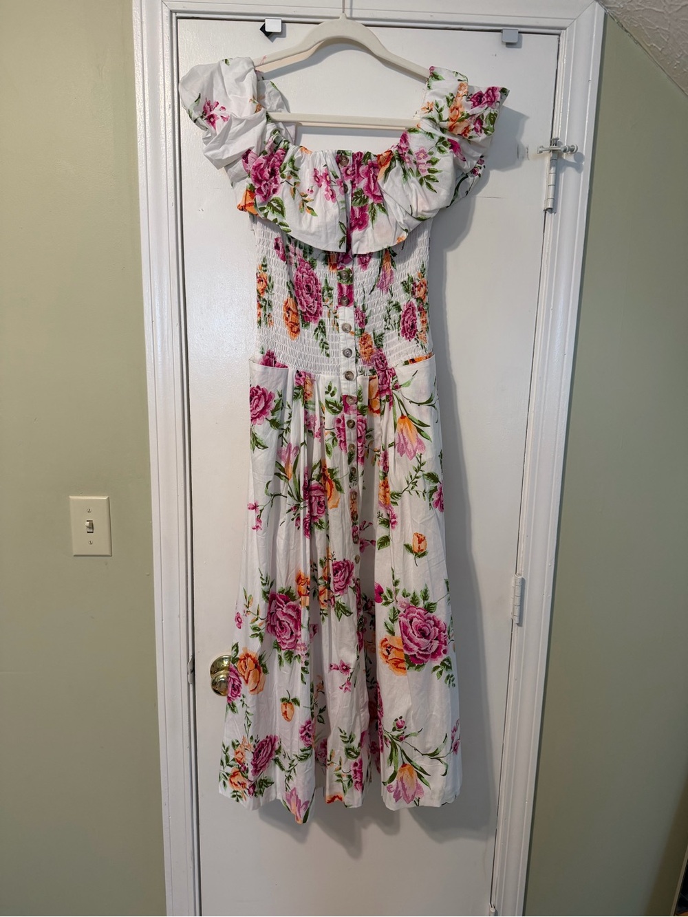 White Floral Off-Shoulder Sundress